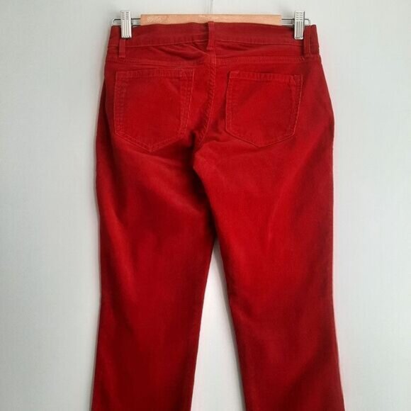OLD NAVY Rockstar Thin Rib Velour Corduroy Skinny Pants Red Sz 2 Flawed - Picture 13 of 16